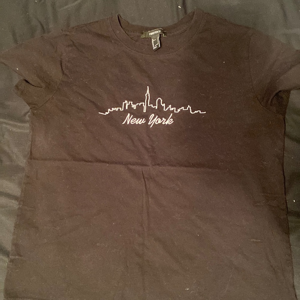 cute black ney york shirt